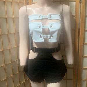 Black Cut Out Shorts